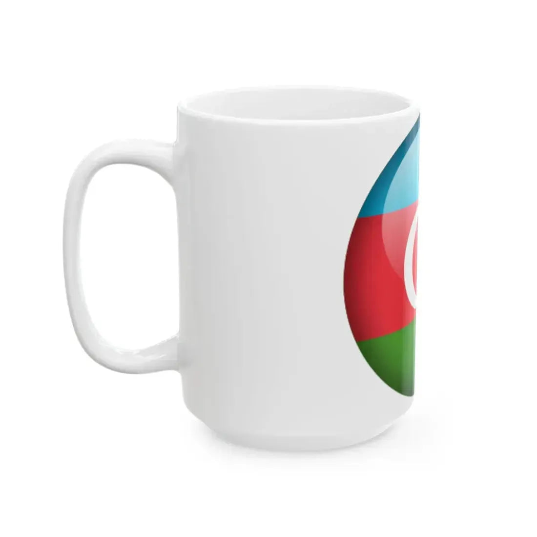 Flag orb Azerbaijan (Azerbaijan) White Coffee Mug - Go Mug Yourself