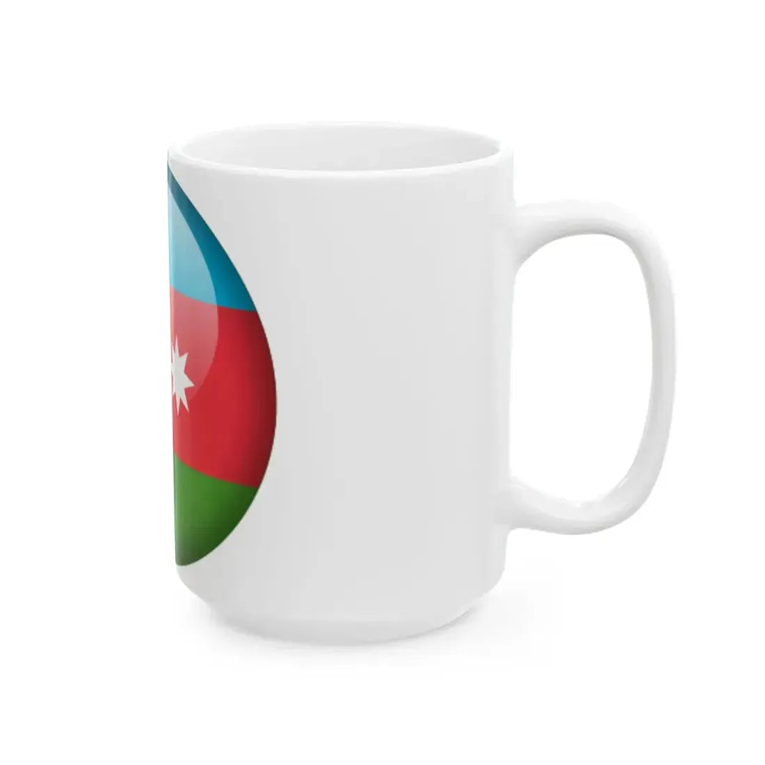 Flag orb Azerbaijan (Azerbaijan) White Coffee Mug - Go Mug Yourself