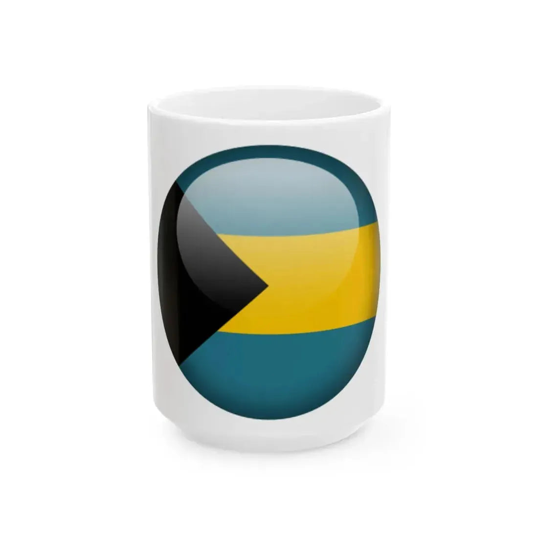 Flag orb Bahamas (Bahamas) White Coffee Mug 15oz - Go Mug Yourself
