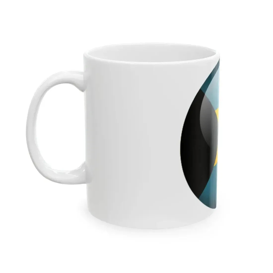 Flag orb Bahamas (Bahamas) White Coffee Mug - Go Mug Yourself