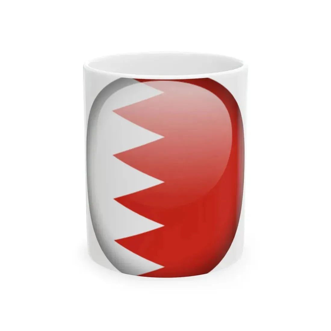 Flag orb Bahrain (Bahrain) White Coffee Mug 11oz - Go Mug Yourself
