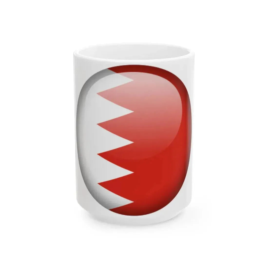 Flag orb Bahrain (Bahrain) White Coffee Mug 15oz - Go Mug Yourself
