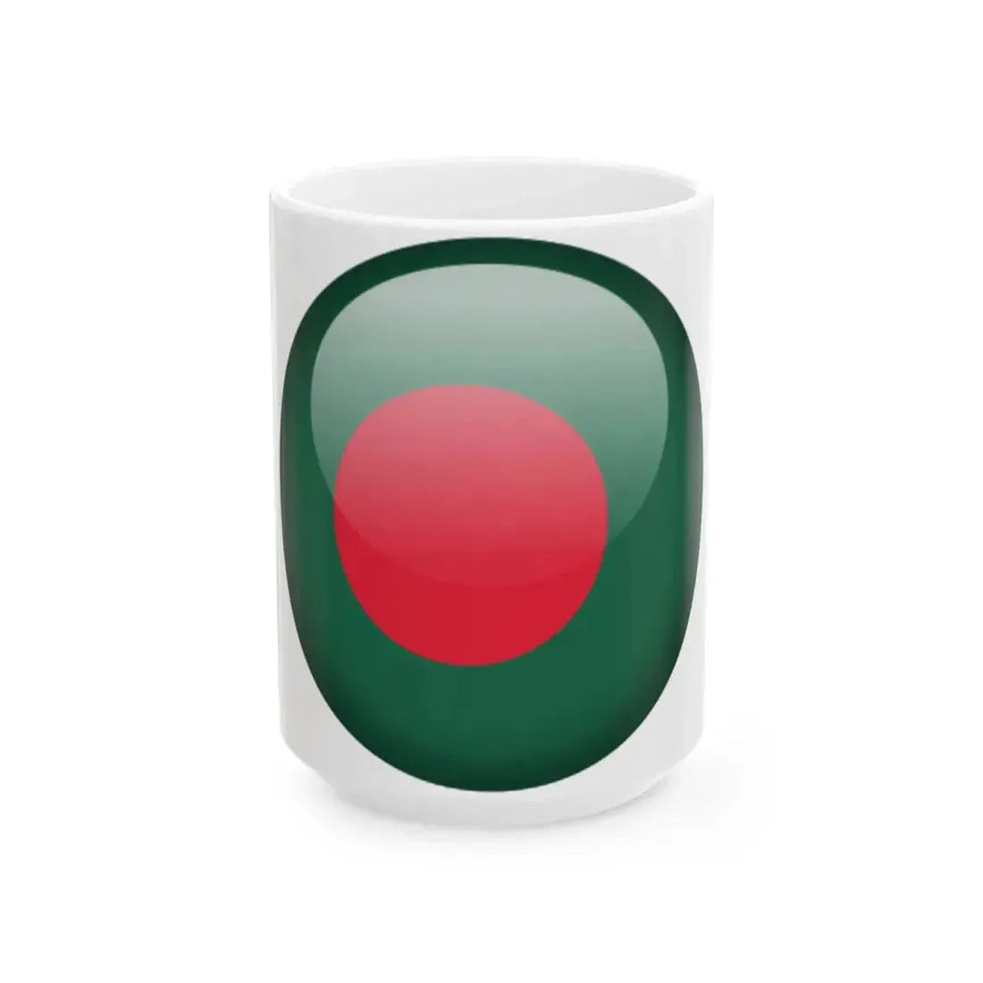 Flag orb Bangladesh (Bangladesh) White Coffee Mug 15oz - Go Mug Yourself
