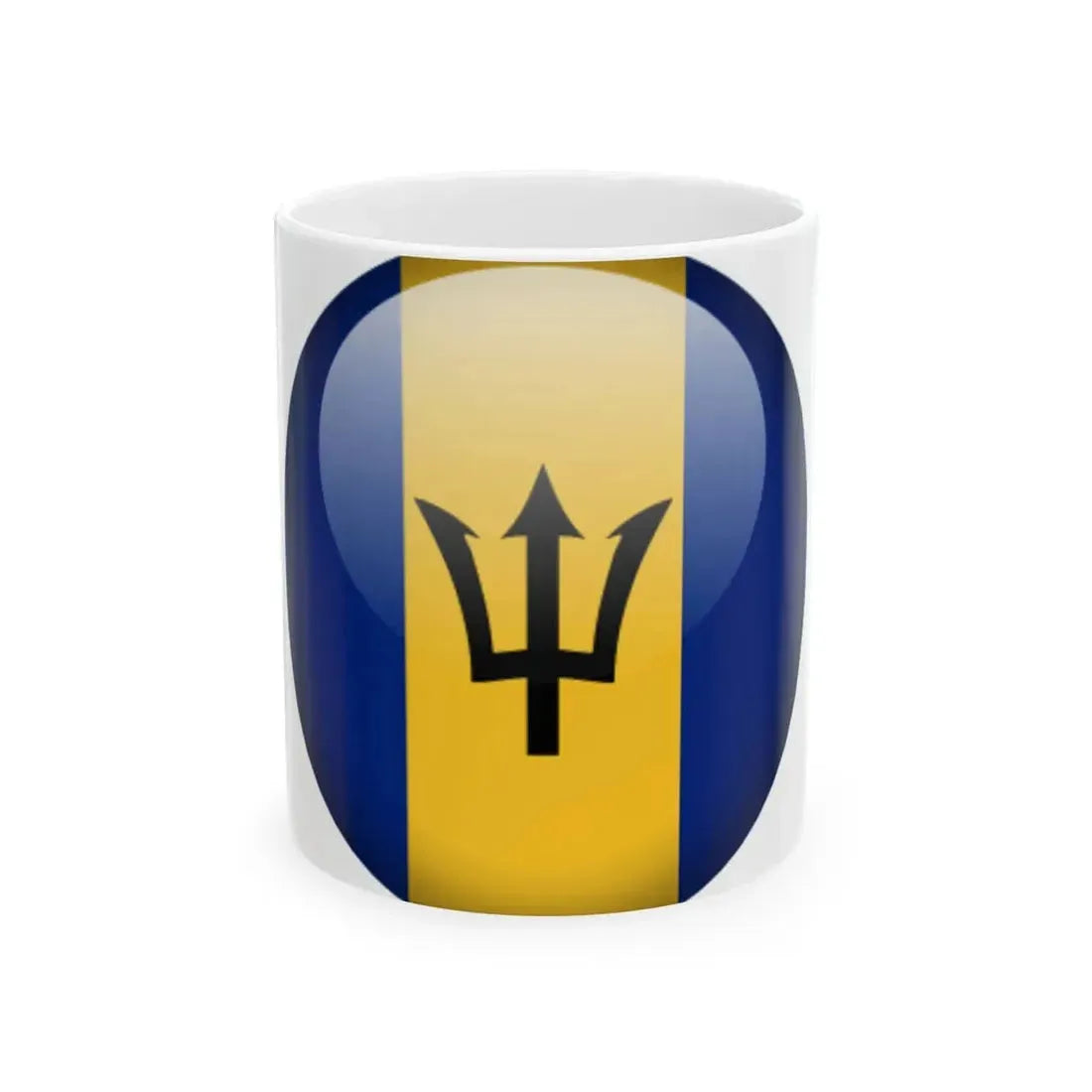 Flag orb Barbados (Barbados) White Coffee Mug 11oz - Go Mug Yourself
