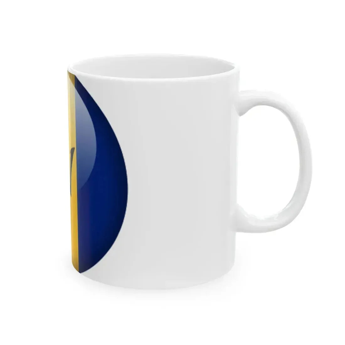 Flag orb Barbados (Barbados) White Coffee Mug - Go Mug Yourself
