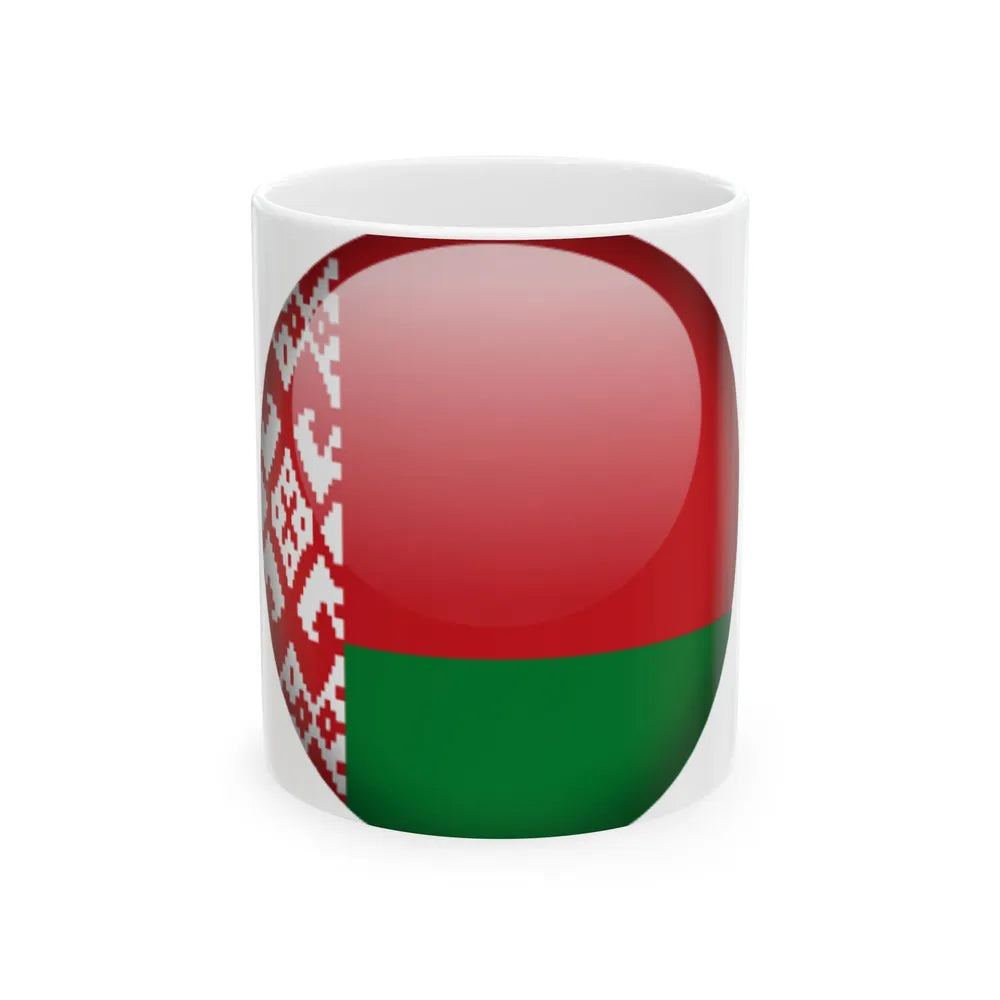 Flag orb Belarus (Belarus) White Coffee Mug 11oz - Go Mug Yourself