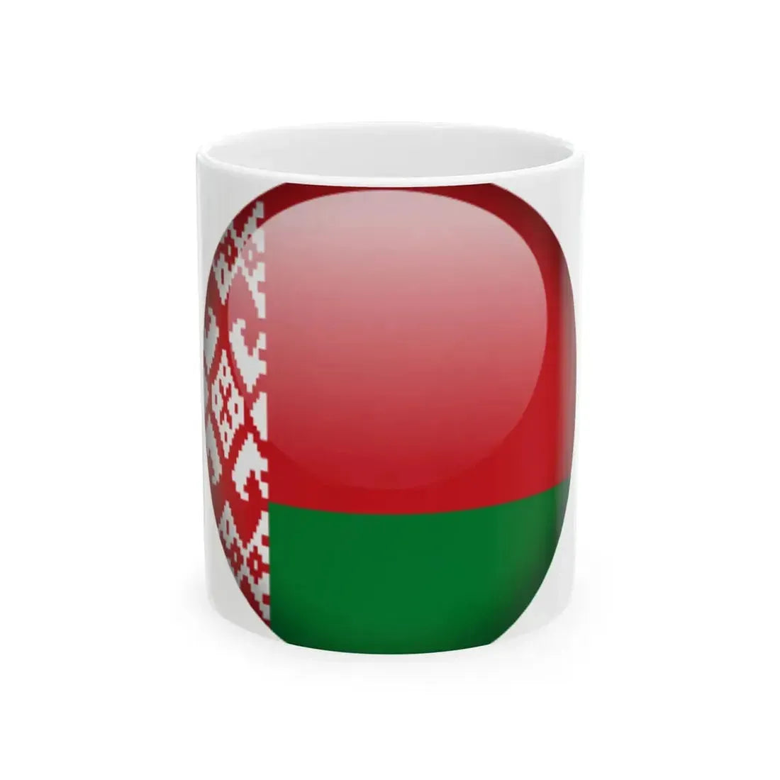 Flag orb Belarus (Belarus) White Coffee Mug 11oz - Go Mug Yourself