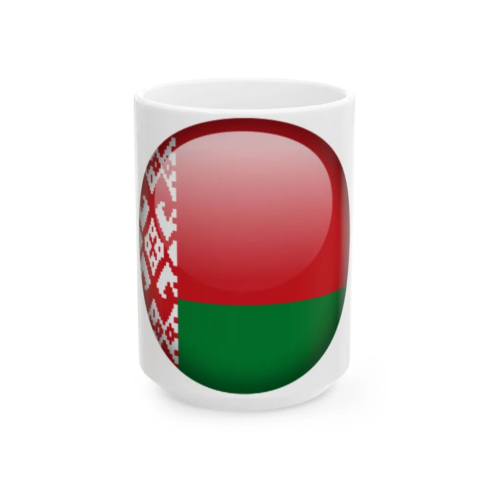 Flag orb Belarus (Belarus) White Coffee Mug 15oz - Go Mug Yourself