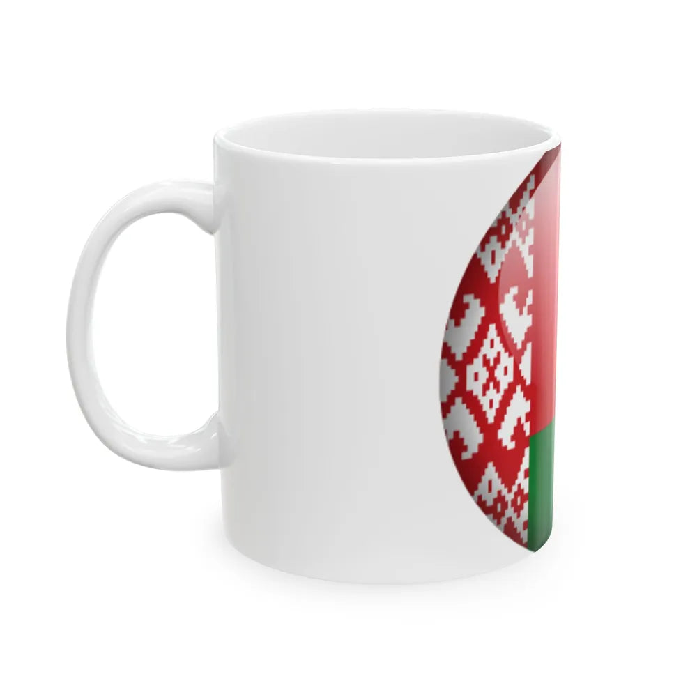 Flag orb Belarus (Belarus) White Coffee Mug - Go Mug Yourself