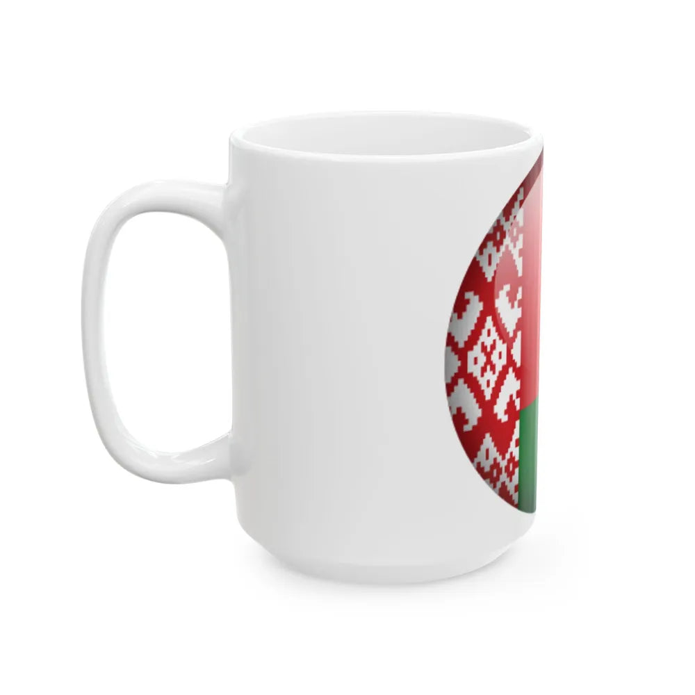 Flag orb Belarus (Belarus) White Coffee Mug - Go Mug Yourself