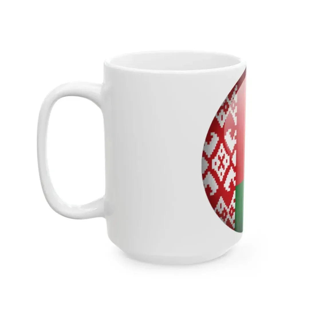 Flag orb Belarus (Belarus) White Coffee Mug - Go Mug Yourself