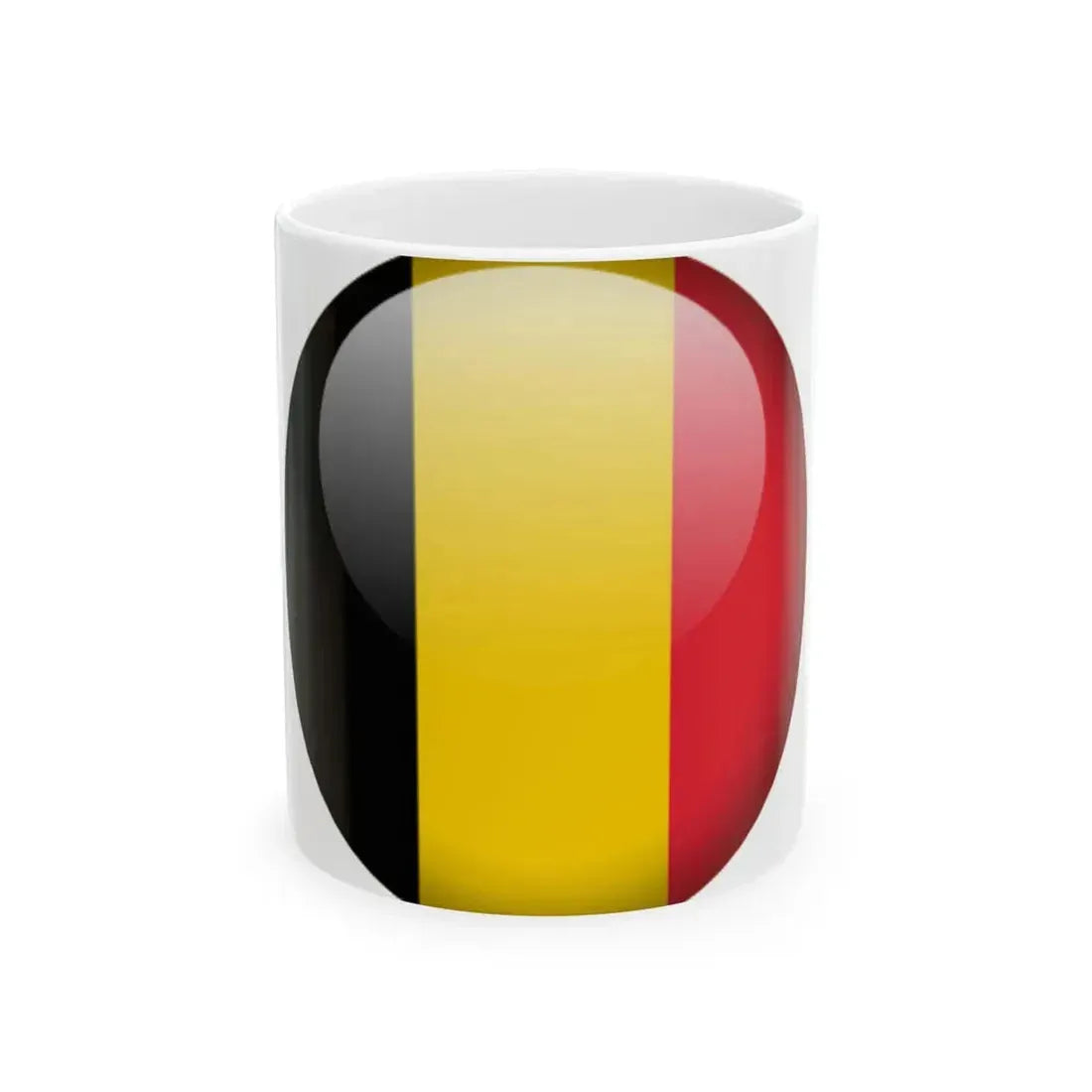 Flag orb Belgium (Belgium) White Coffee Mug 11oz - Go Mug Yourself