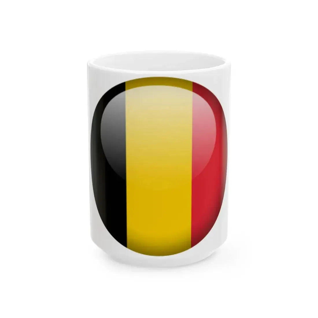 Flag orb Belgium (Belgium) White Coffee Mug 15oz - Go Mug Yourself