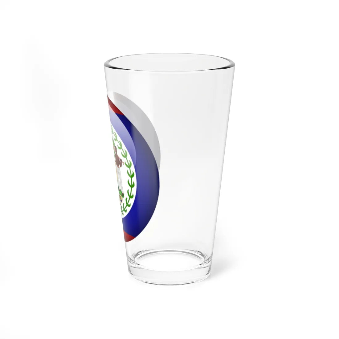 Flag orb Belize (Belize) Pint Glass 16oz - Go Mug Yourself
