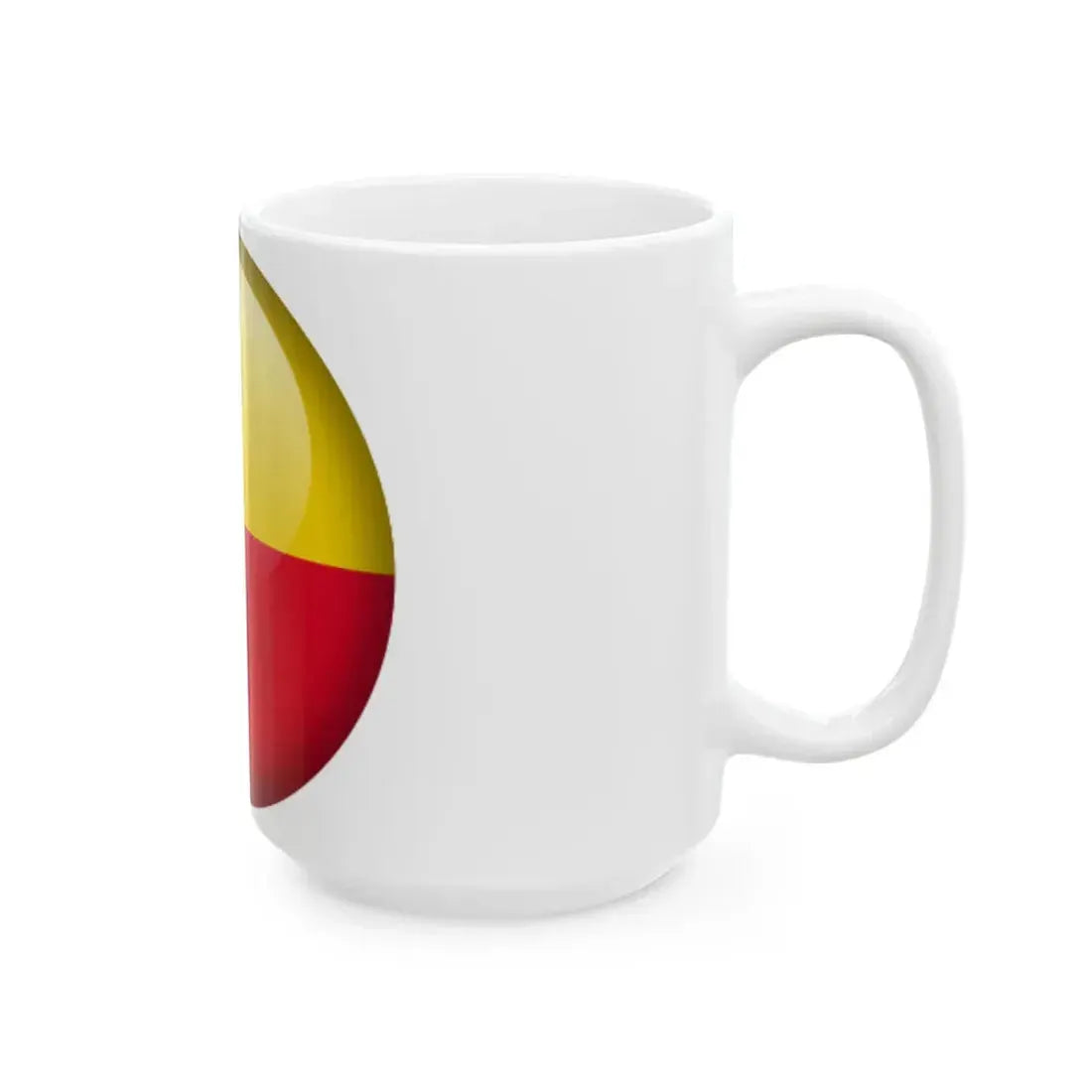 Flag orb Benin (Benin) White Coffee Mug - Go Mug Yourself