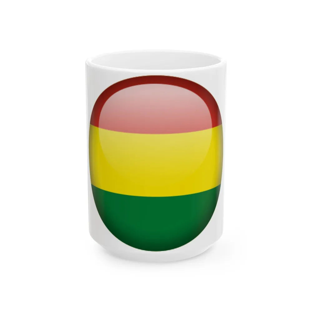 Flag orb Bolivia (Bolivia) White Coffee Mug 15oz - Go Mug Yourself