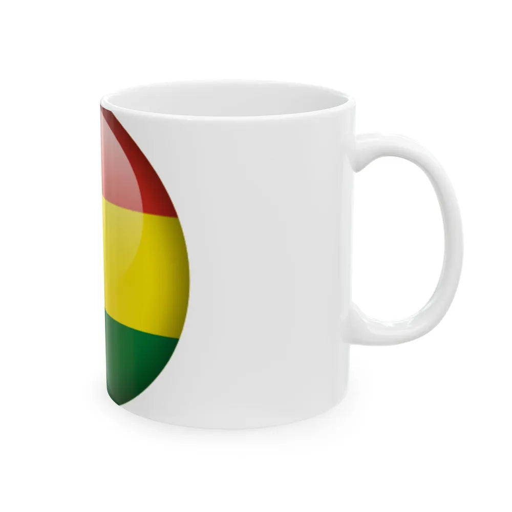 Flag orb Bolivia (Bolivia) White Coffee Mug - Go Mug Yourself