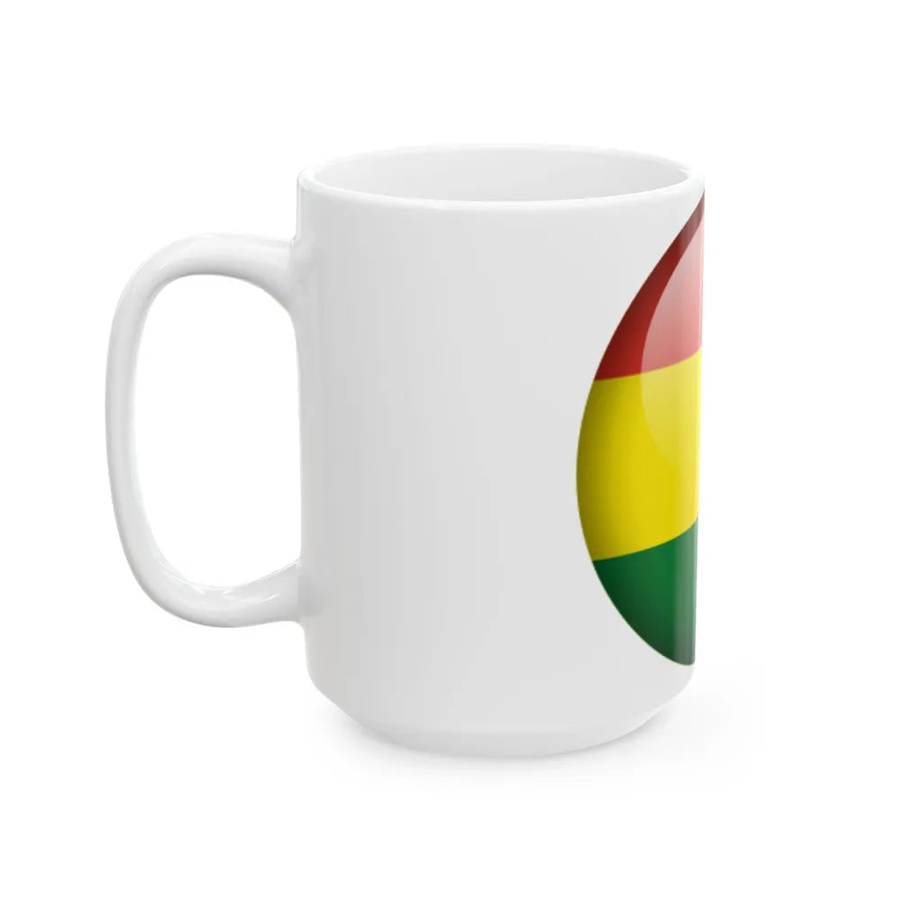 Flag orb Bolivia (Bolivia) White Coffee Mug - Go Mug Yourself