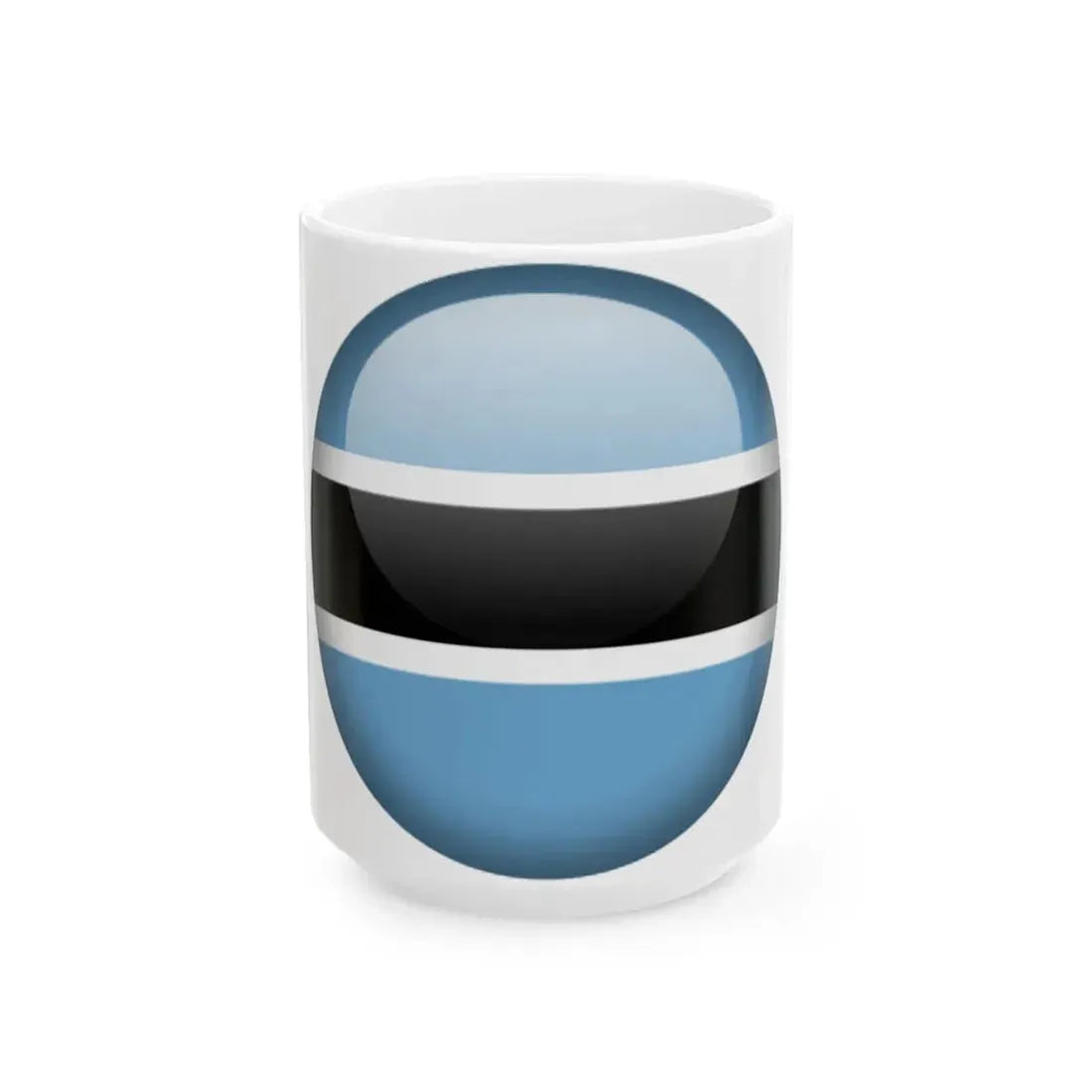 Flag orb Botswana (Botswana) White Coffee Mug 15oz - Go Mug Yourself