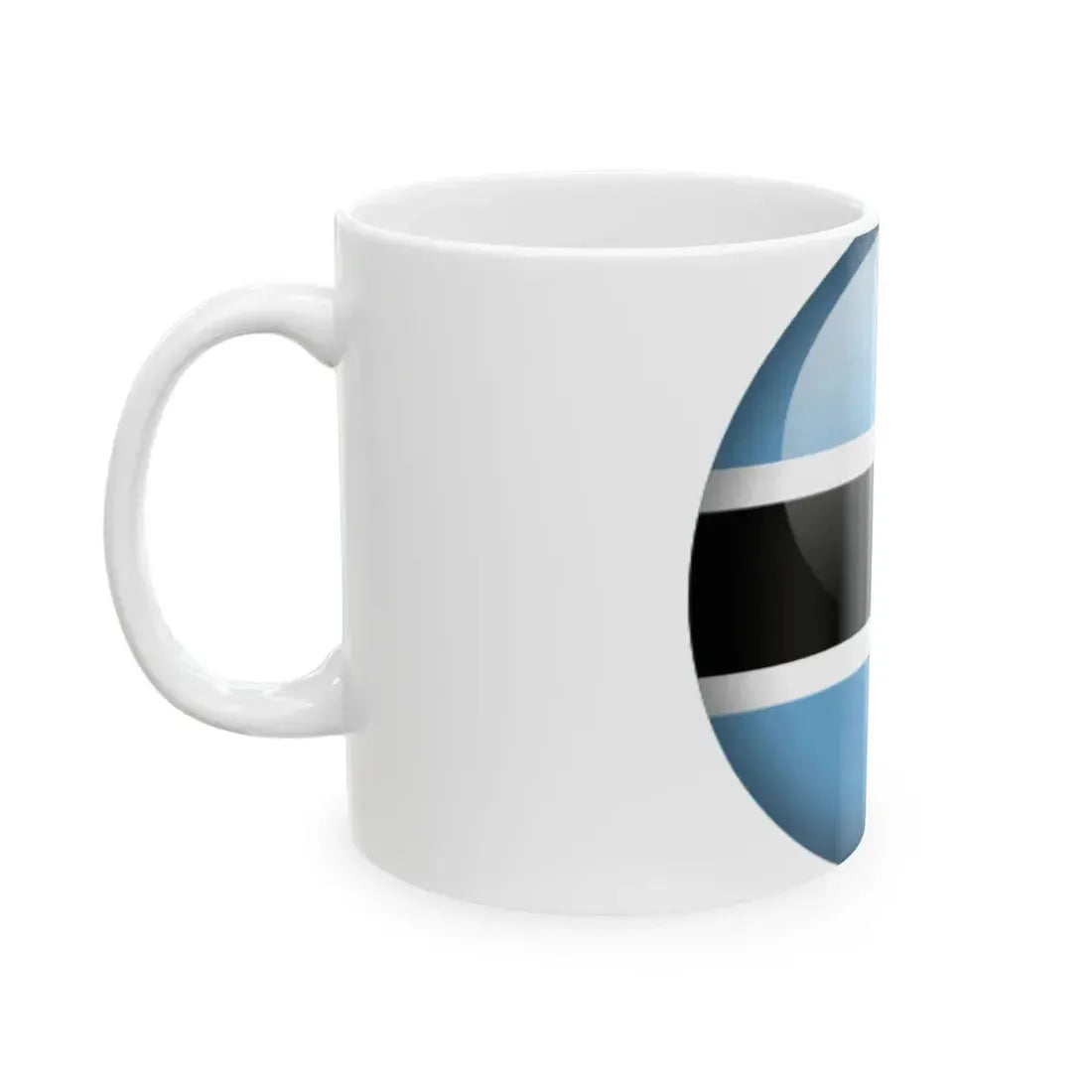 Flag orb Botswana (Botswana) White Coffee Mug - Go Mug Yourself