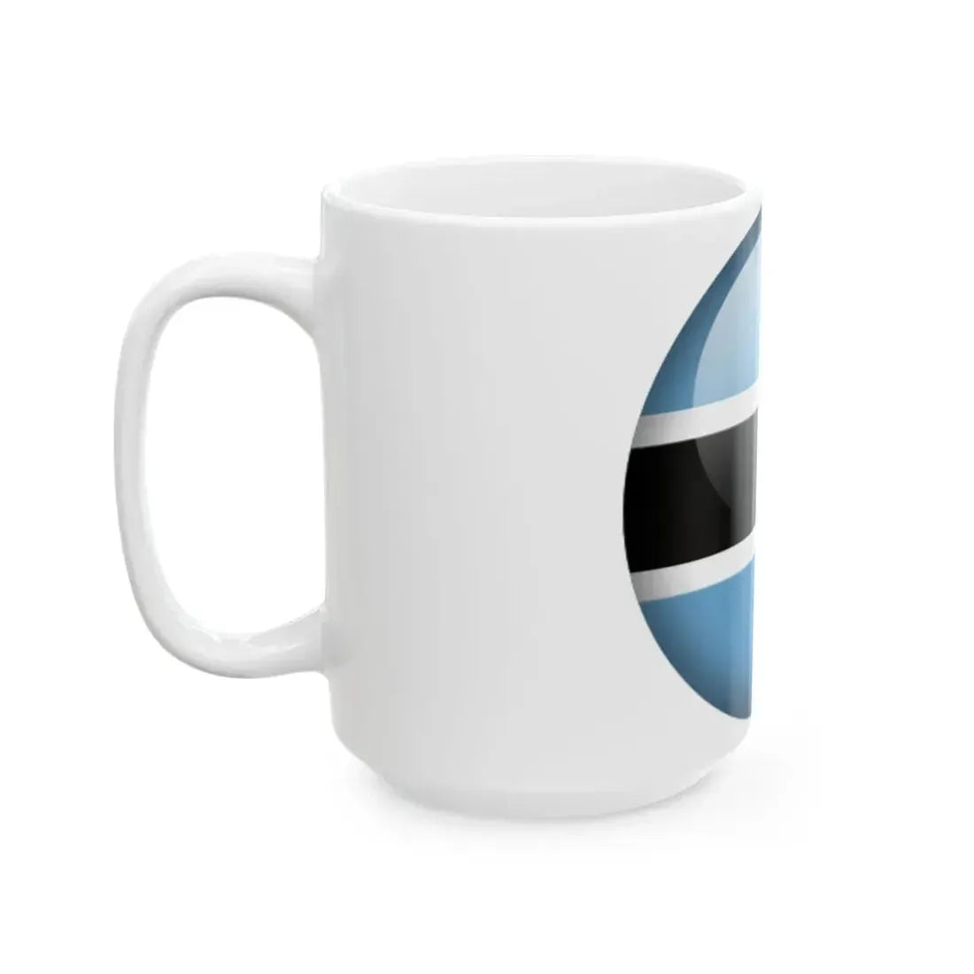 Flag orb Botswana (Botswana) White Coffee Mug - Go Mug Yourself