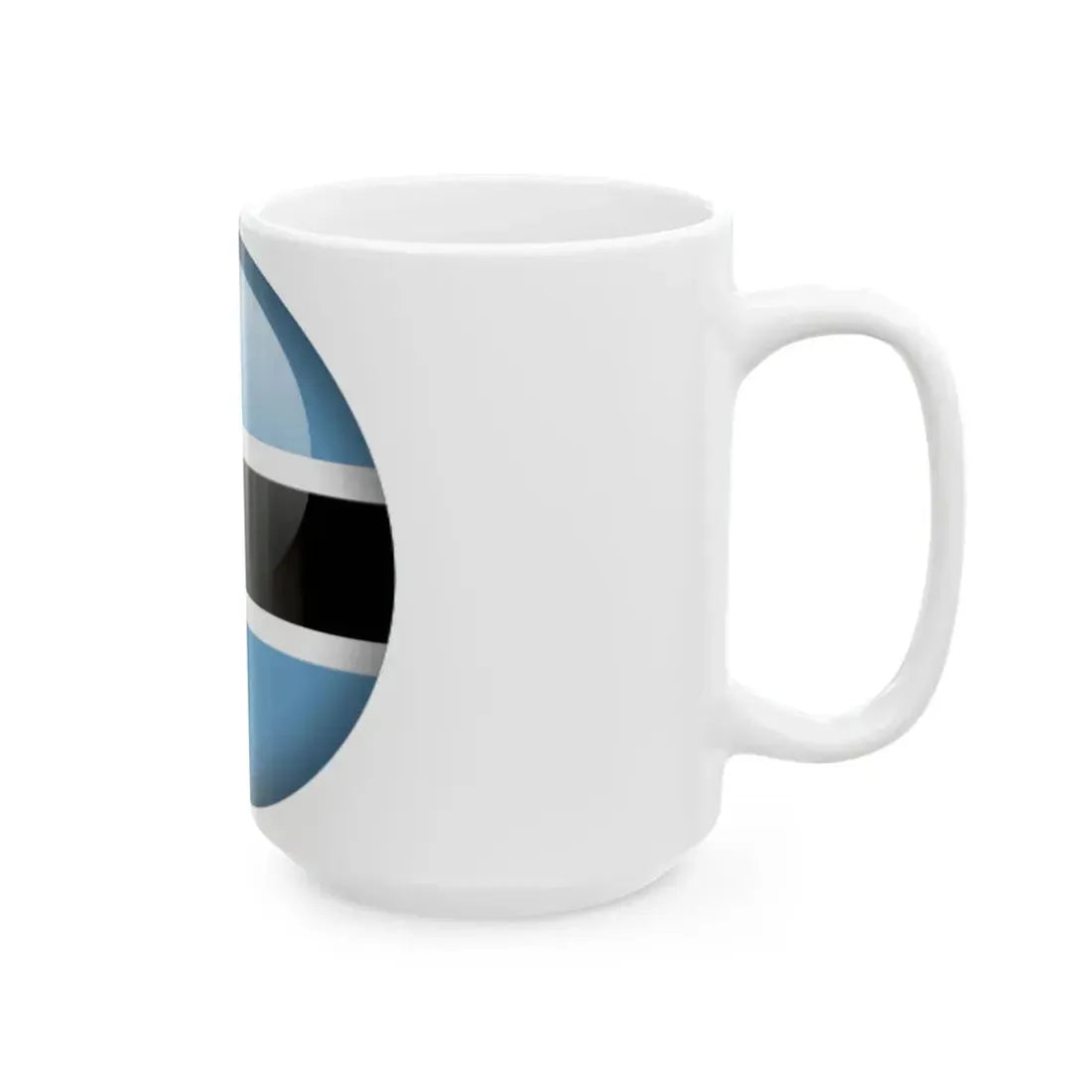 Flag orb Botswana (Botswana) White Coffee Mug - Go Mug Yourself