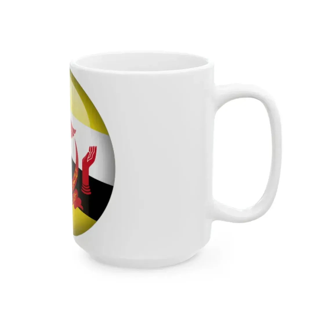 Flag orb Brunei (Brunei) White Coffee Mug - Go Mug Yourself