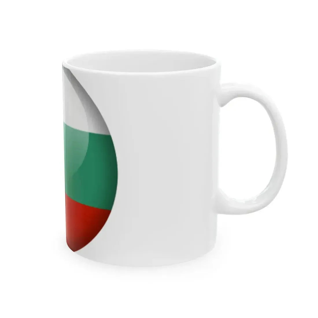 Flag orb Bulgaria (Bulgaria) White Coffee Mug - Go Mug Yourself