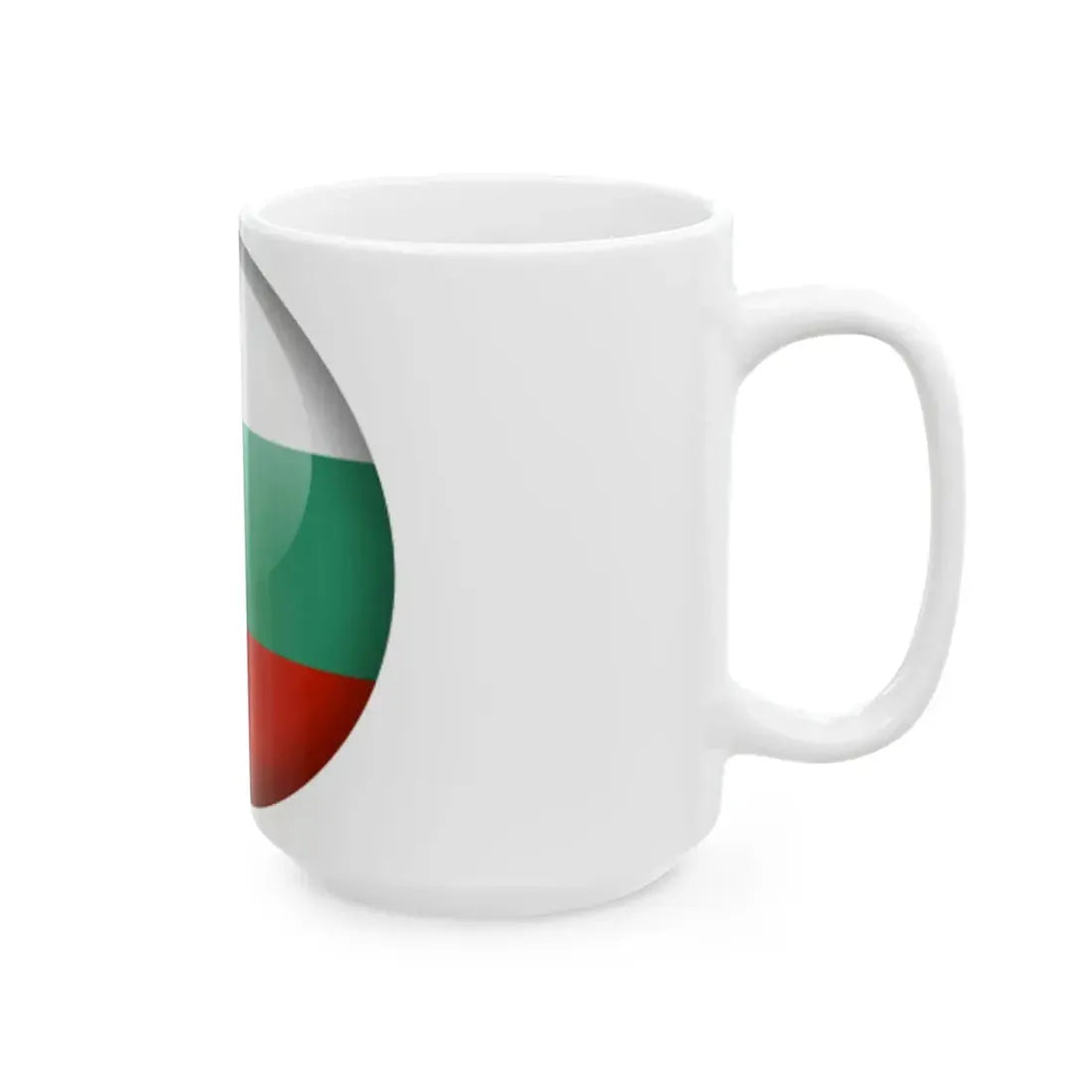 Flag orb Bulgaria (Bulgaria) White Coffee Mug - Go Mug Yourself