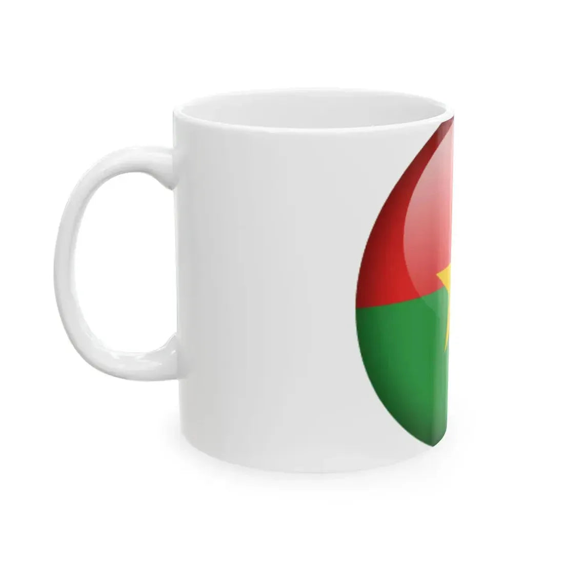Flag orb Burkina Faso (Burkina Faso) White Coffee Mug - Go Mug Yourself