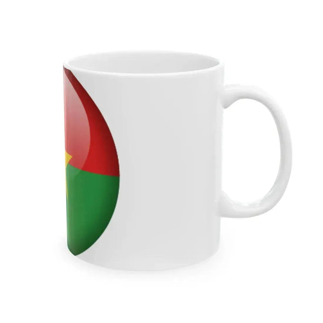 Flag orb Burkina Faso (Burkina Faso) White Coffee Mug - Go Mug Yourself