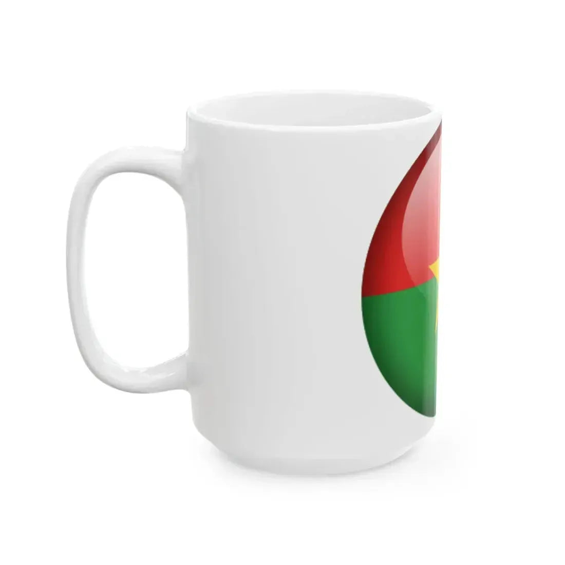 Flag orb Burkina Faso (Burkina Faso) White Coffee Mug - Go Mug Yourself