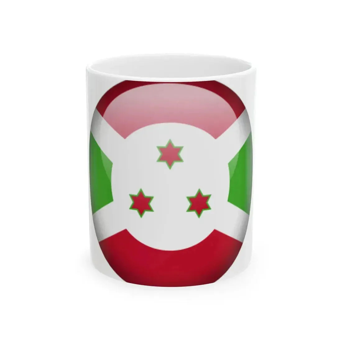Flag orb Burundi (Burundi) White Coffee Mug 11oz - Go Mug Yourself