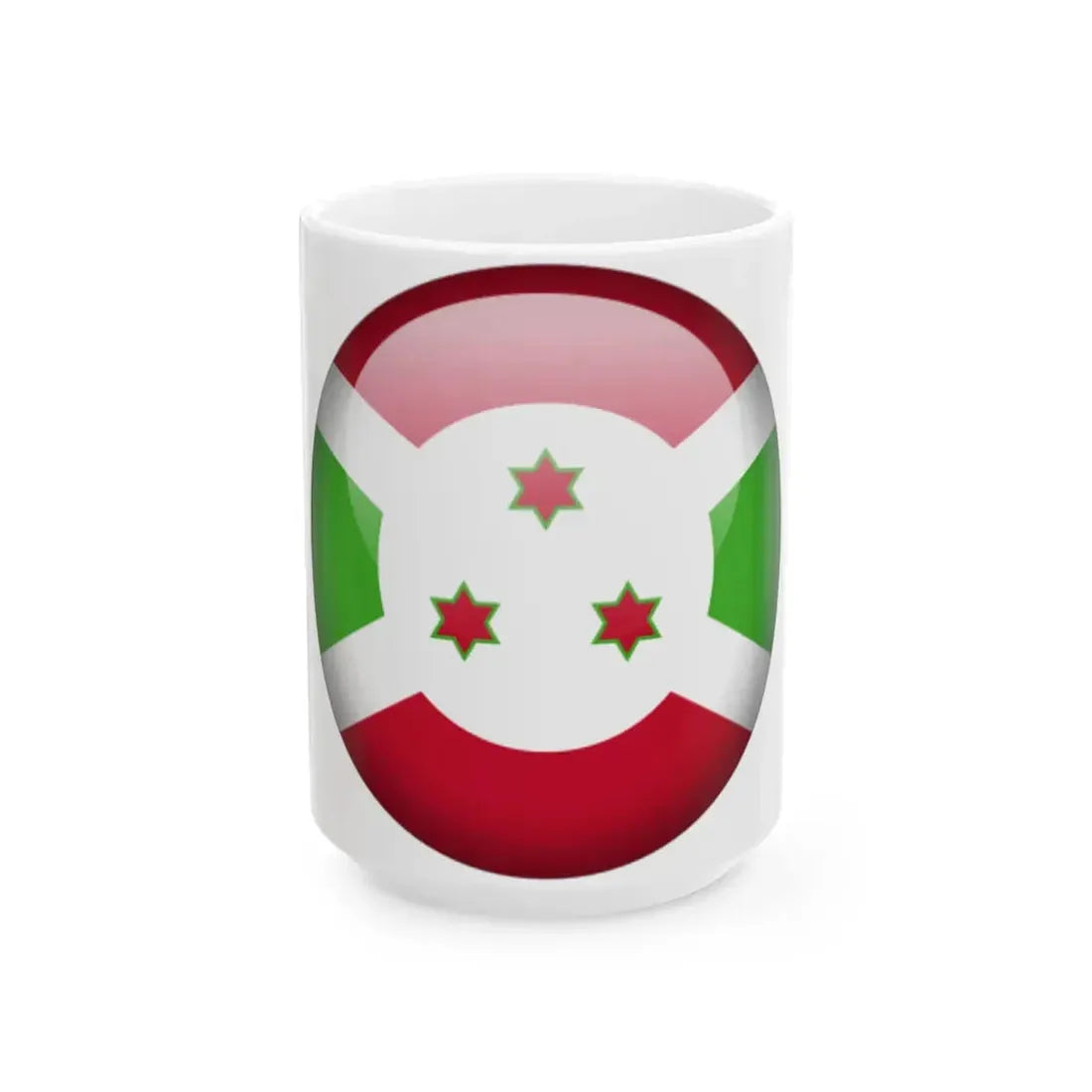 Flag orb Burundi (Burundi) White Coffee Mug 15oz - Go Mug Yourself