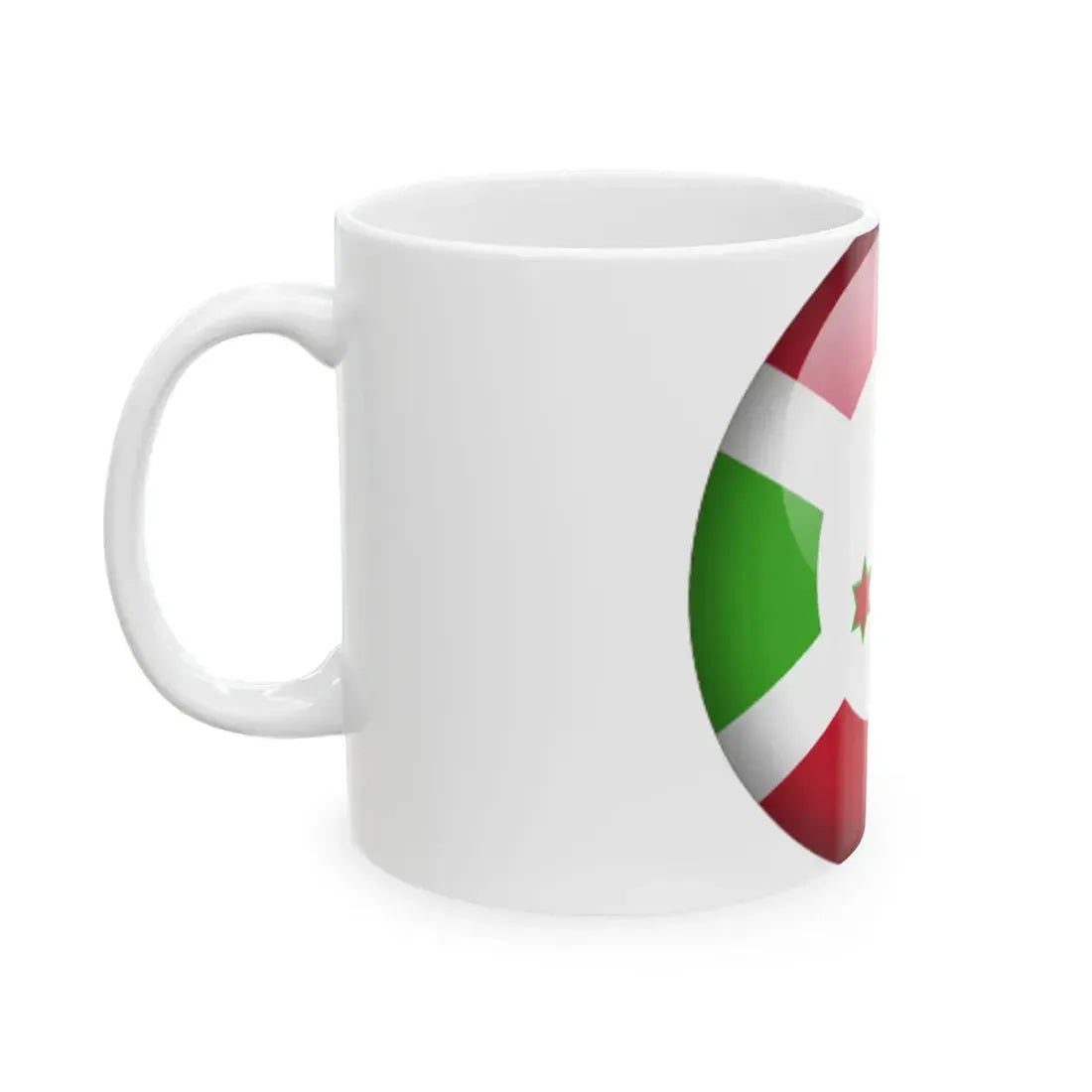 Flag orb Burundi (Burundi) White Coffee Mug - Go Mug Yourself
