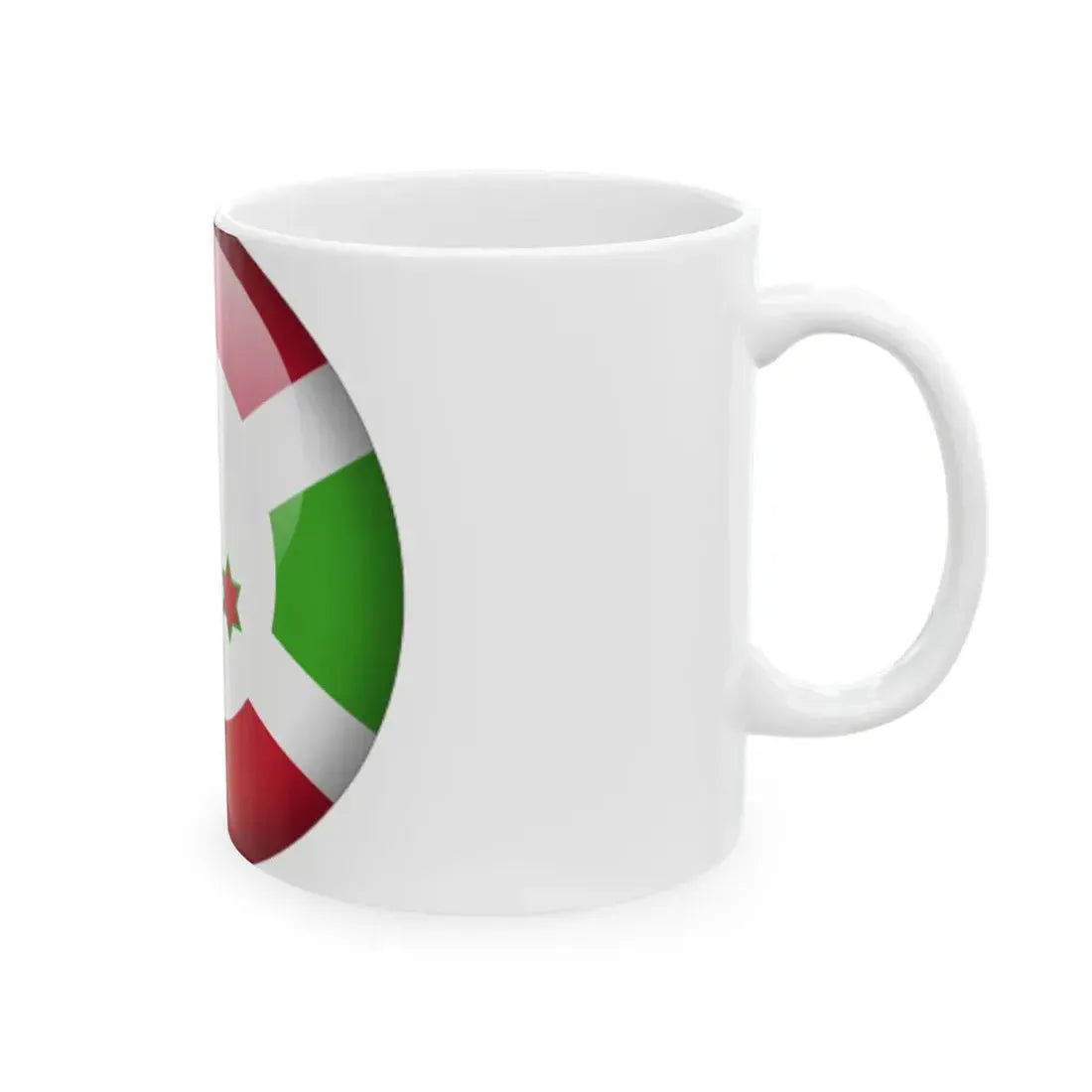 Flag orb Burundi (Burundi) White Coffee Mug - Go Mug Yourself