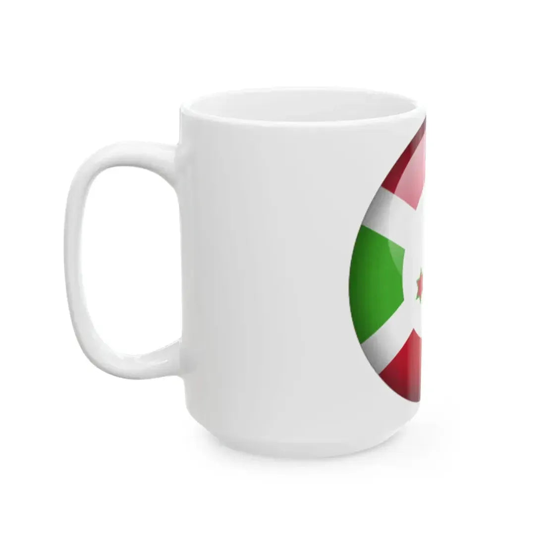 Flag orb Burundi (Burundi) White Coffee Mug - Go Mug Yourself