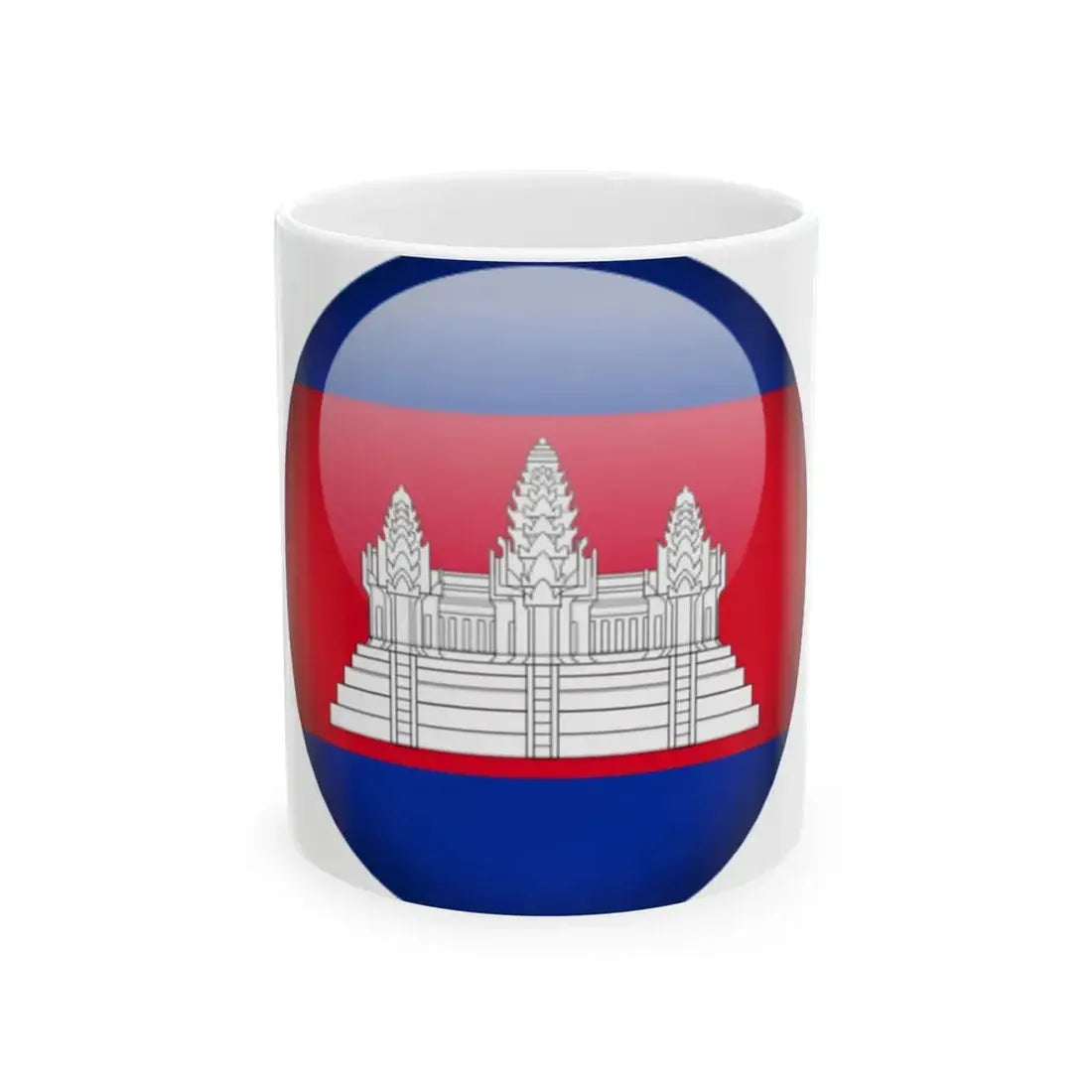 Flag orb Cambodia (Cambodia) White Coffee Mug 11oz - Go Mug Yourself