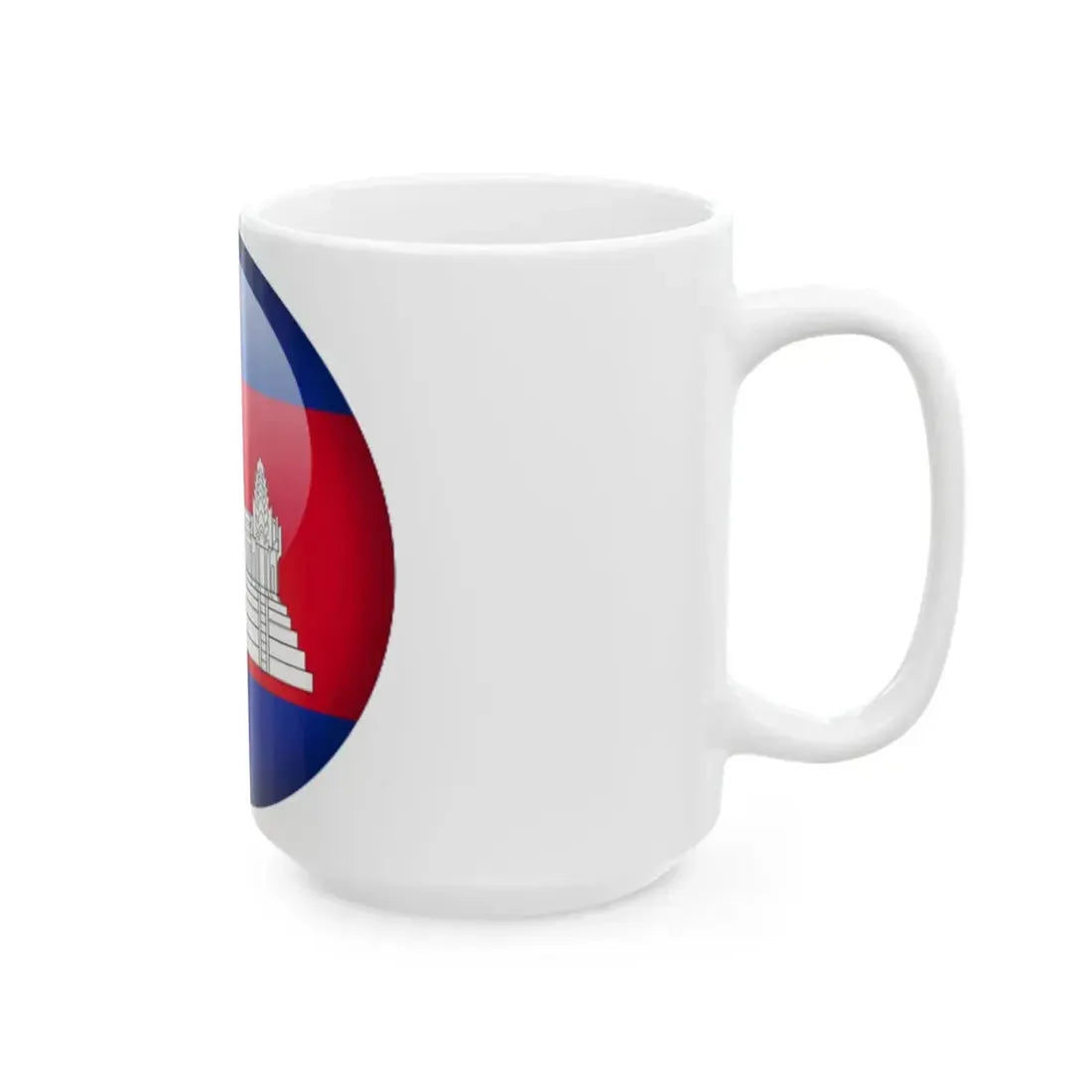 Flag orb Cambodia (Cambodia) White Coffee Mug - Go Mug Yourself