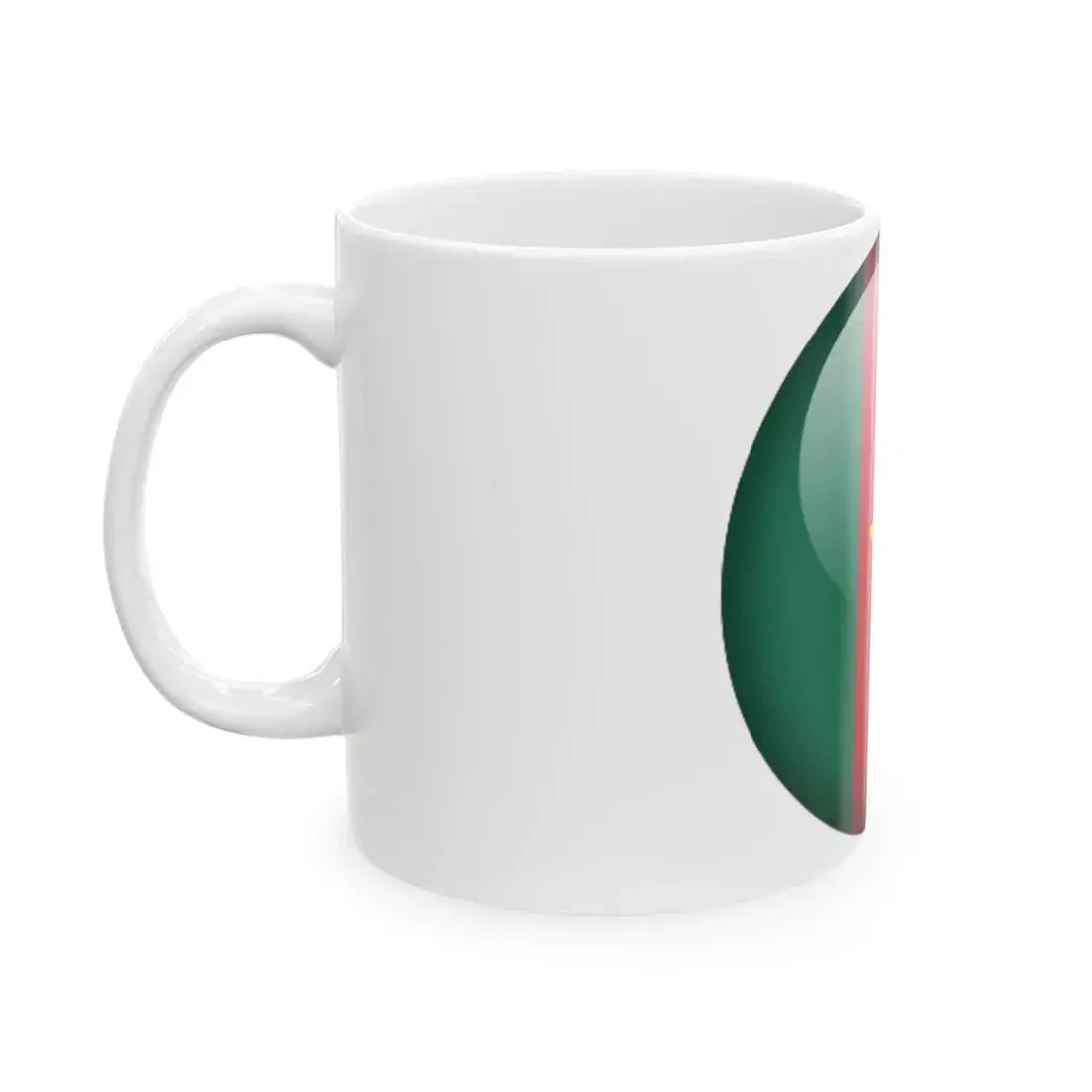 Flag orb Cameroon (Cameroon) White Coffee Mug - Go Mug Yourself