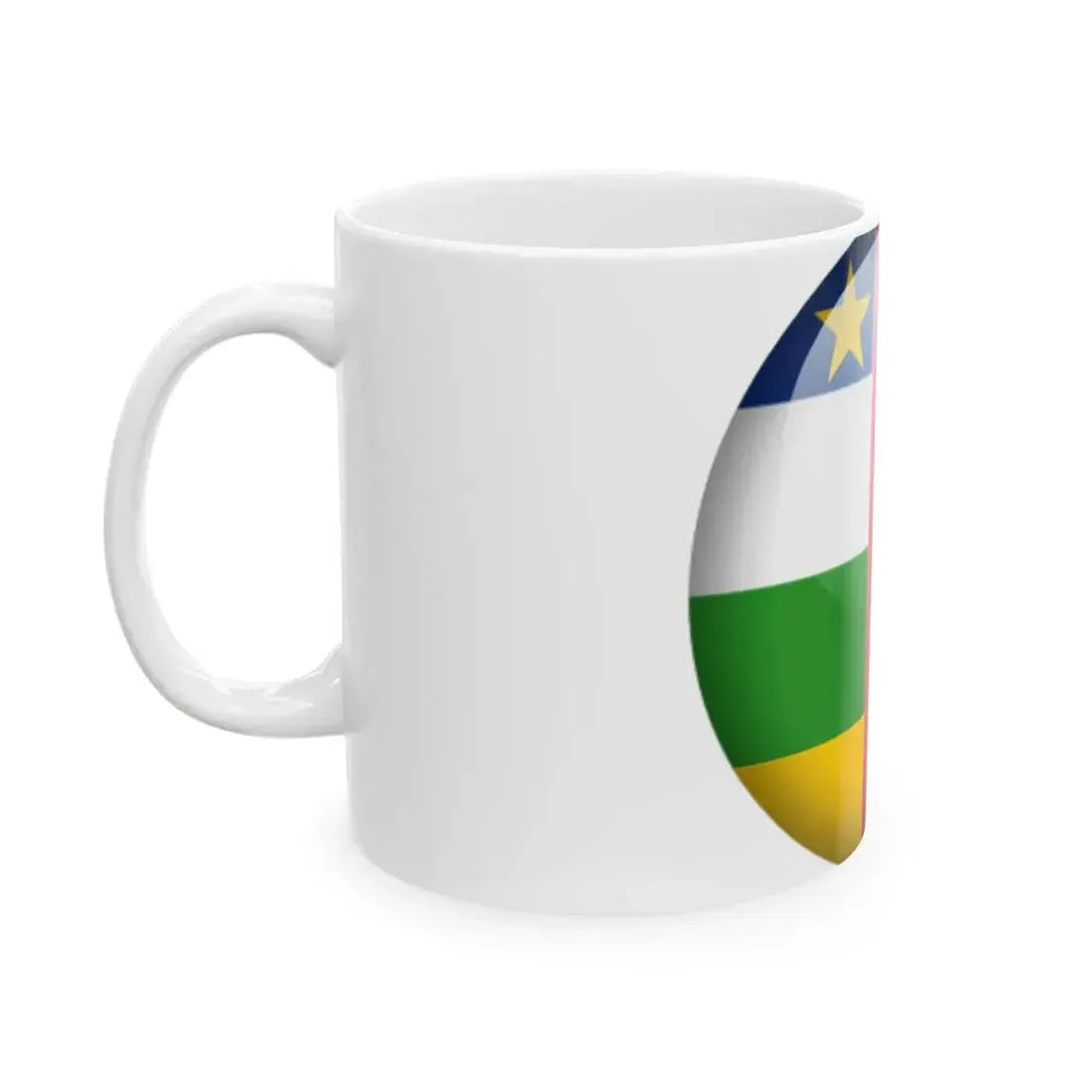 Flag orb Central African Republic (Central African Republic) White Coffee Mug - Go Mug Yourself