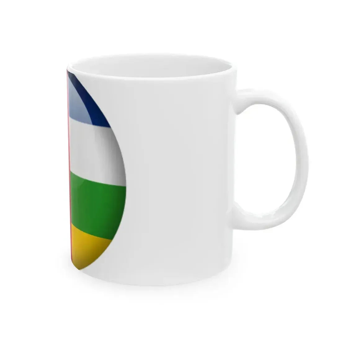 Flag orb Central African Republic (Central African Republic) White Coffee Mug - Go Mug Yourself