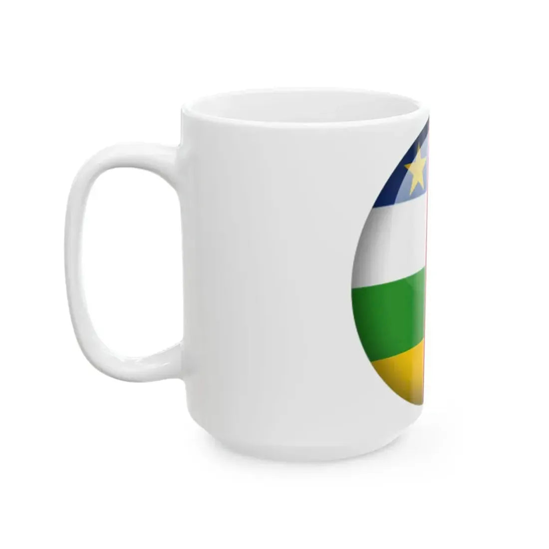 Flag orb Central African Republic (Central African Republic) White Coffee Mug - Go Mug Yourself