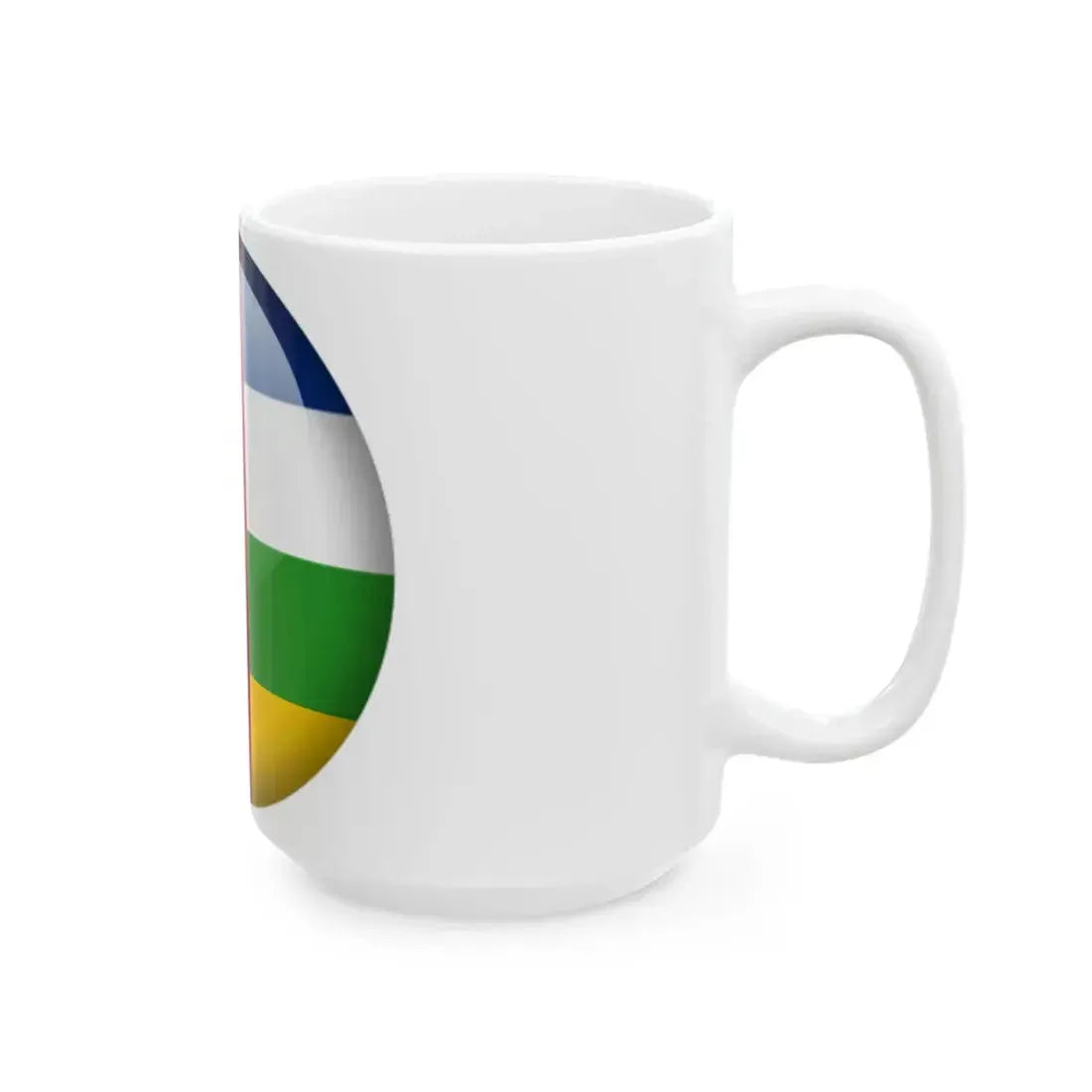 Flag orb Central African Republic (Central African Republic) White Coffee Mug - Go Mug Yourself