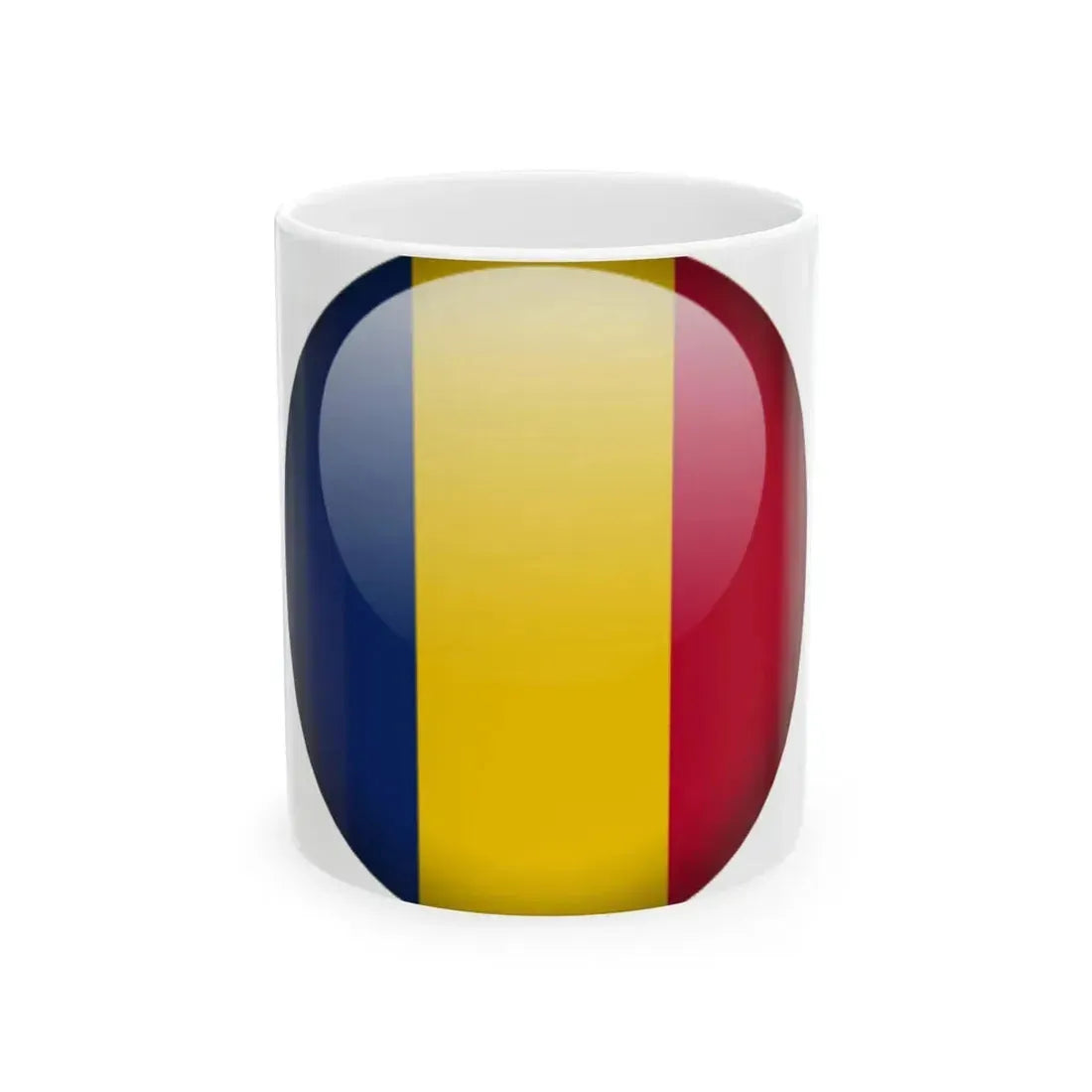 Flag orb Chad (Chad) White Coffee Mug 11oz - Go Mug Yourself