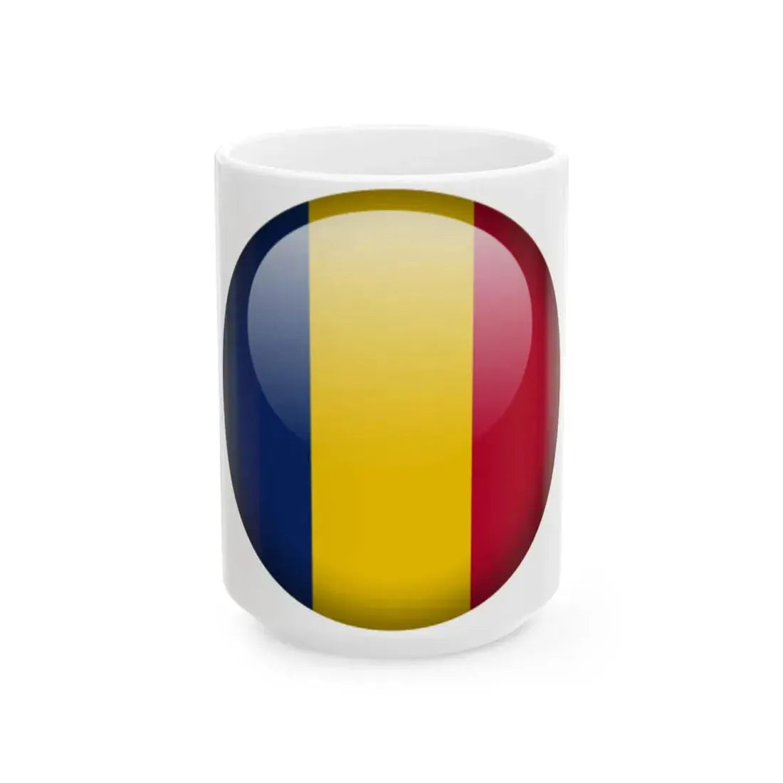 Flag orb Chad (Chad) White Coffee Mug 15oz - Go Mug Yourself