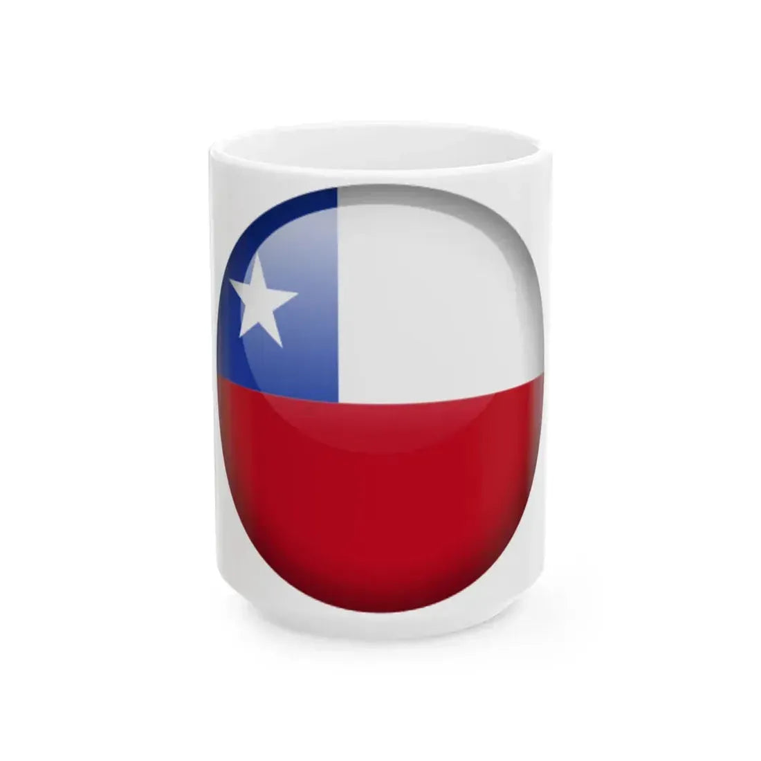 Flag orb Chile (Chile) White Coffee Mug 15oz - Go Mug Yourself
