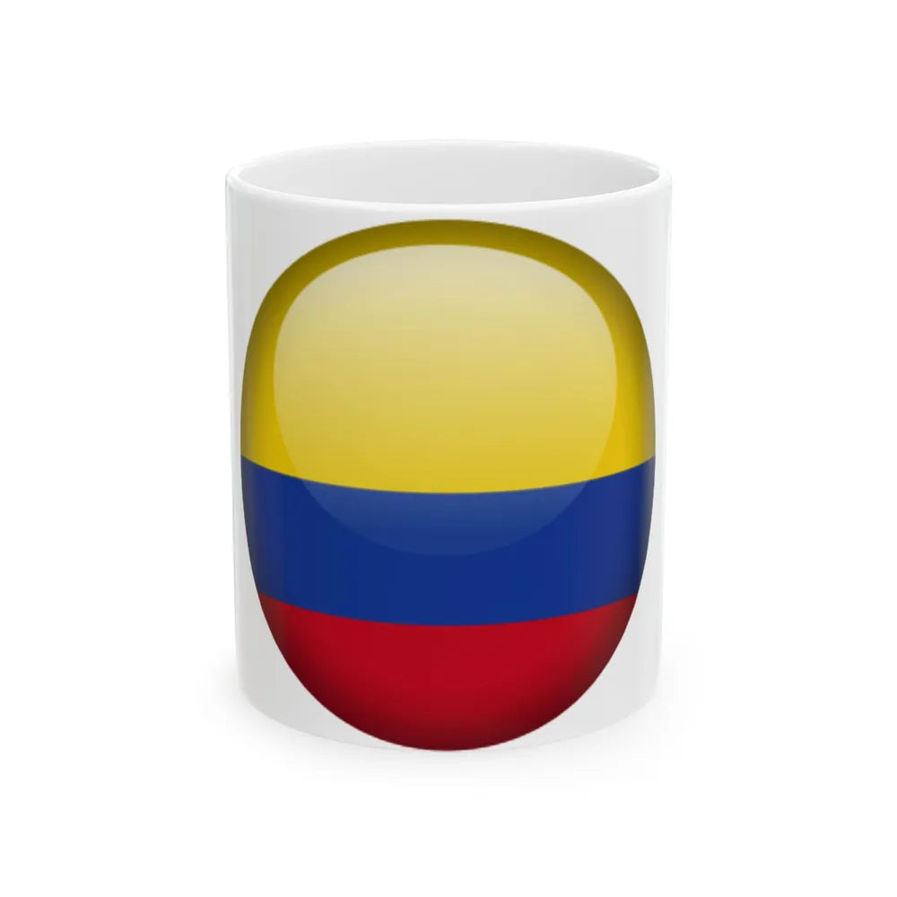 Flag orb Colombia (Colombia) White Coffee Mug 11oz - Go Mug Yourself