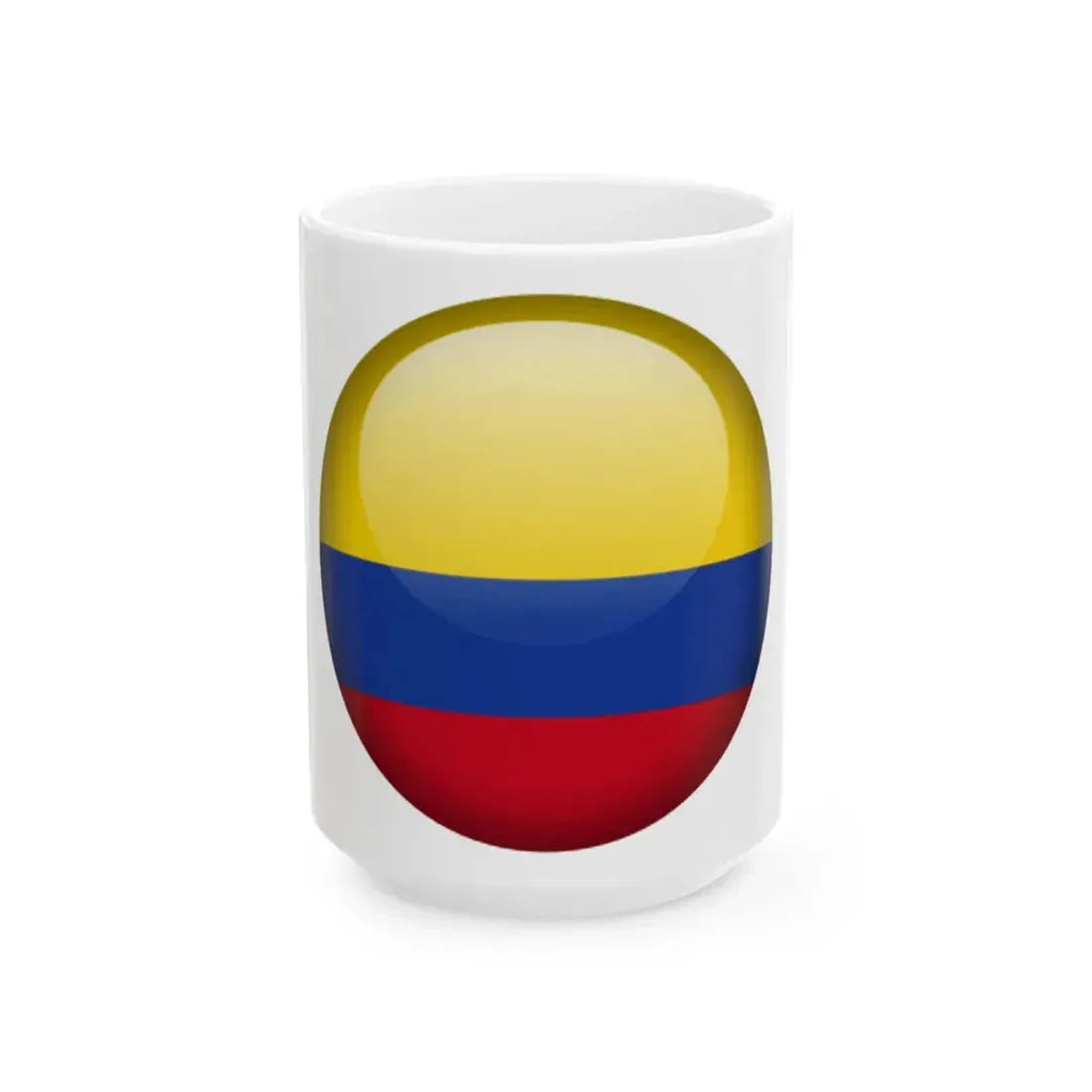 Flag orb Colombia (Colombia) White Coffee Mug 15oz - Go Mug Yourself
