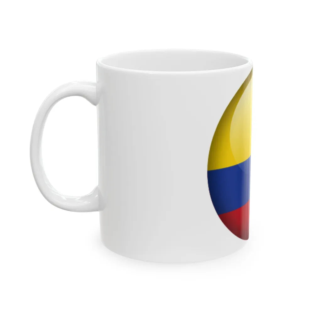 Flag orb Colombia (Colombia) White Coffee Mug - Go Mug Yourself
